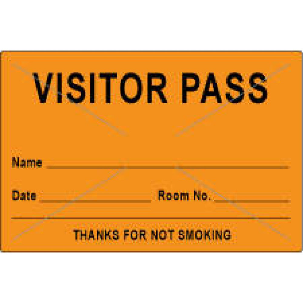 Visitor Pass Label Tamper-Evident Paper Removable Visitor Pass Name 3 ...