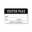 Visitor Pass Label Paper Removable Visitor Pass Name 1 1/2" Core 2 3/4 " X 1 3/4" Black 1000 Per Roll