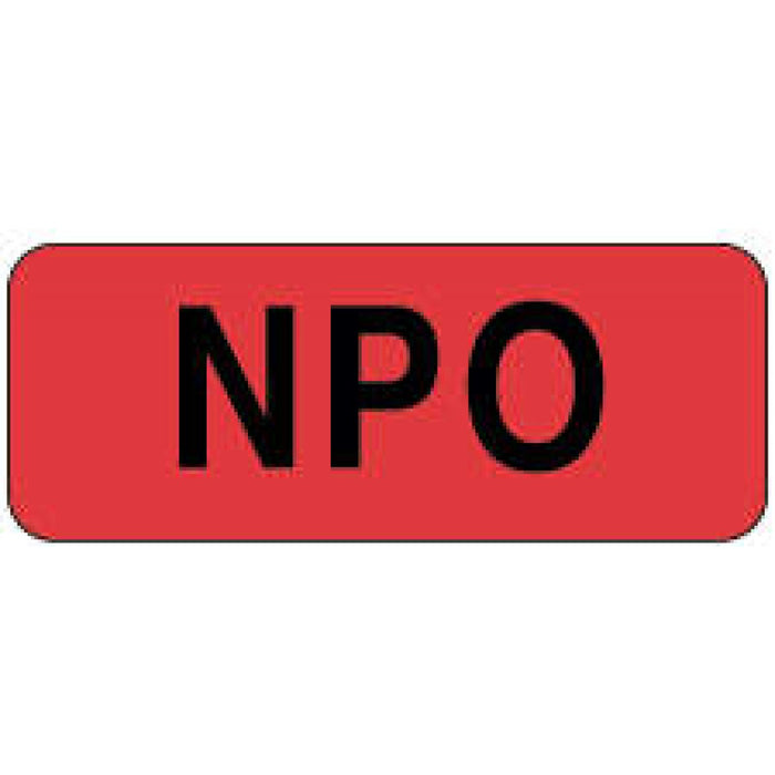 Label Paper Permanent Npo 2 1/4" X 7/8" Fl. Red 1000 Per Roll