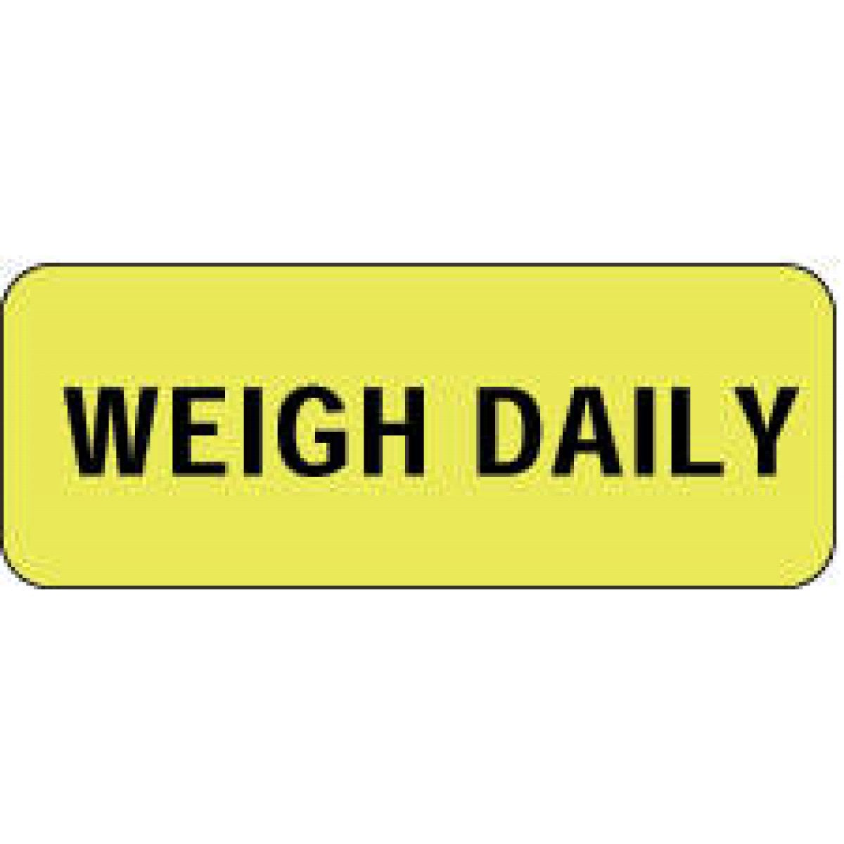 Label Paper Permanent Weigh Daily 2 1/4