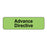 Label Paper Permanent Advance Directive 1 1/4" X 3/8" Fl. Green 1000 Per Roll