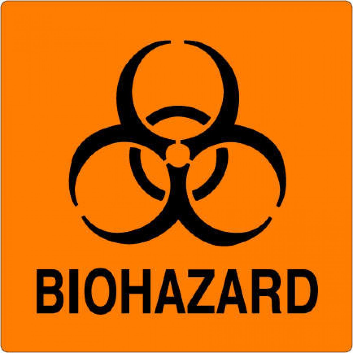 Hazard Label (Paper, Permanent) Biohazard 6