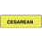 Label Paper Permanent Cesarean 1 1/4" X 3/8" Fl. Yellow 1000 Per Roll