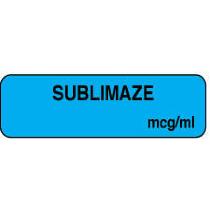 Anesthesia Label (Paper, Permanent) Sublimaze Mcg/Ml 1 1/4