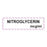 Anesthesia Label Paper Permanent Nitroglycerin 1 1/4" X 3/8" White With Violet 1000 Per Roll