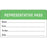 Visitor Pass Label Paper Removable Representative Pass 1" Core 2 3/4 " X 1 3/4" Light Green 1000 Per Roll