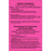 Label Paper Removable Airborne Precautions 5 1/4" X 8" Fl. Pink 50 Per Package