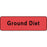 Label Paper Permanent Ground Diet 1 1/4" X 3/8" Fl. Red 1000 Per Roll