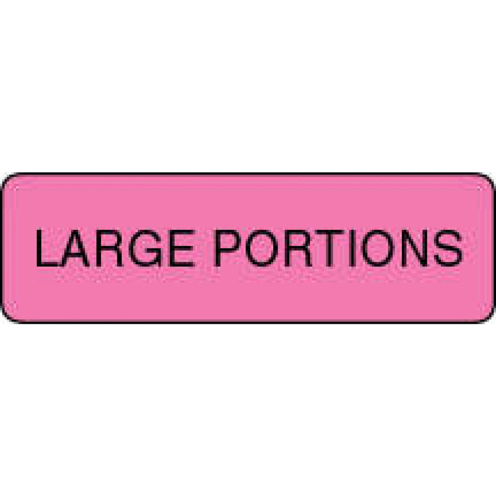 Label Paper Permanent Large Portions 1 1/4" X 3/8" Fl. Pink 1000 Per Roll