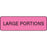 Label Paper Permanent Large Portions 1 1/4" X 3/8" Fl. Pink 1000 Per Roll