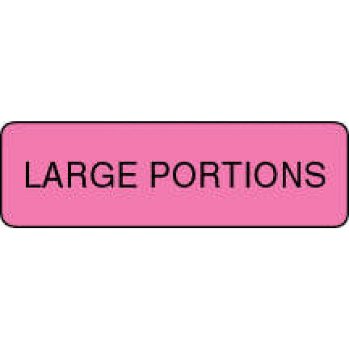 Label Paper Permanent Large Portions 1 1/4" X 3/8" Fl. Pink 1000 Per Roll