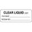 Label Paper Permanent Clear Liquid Diet 2 1/4" X 7/8" White 1000 Per Roll