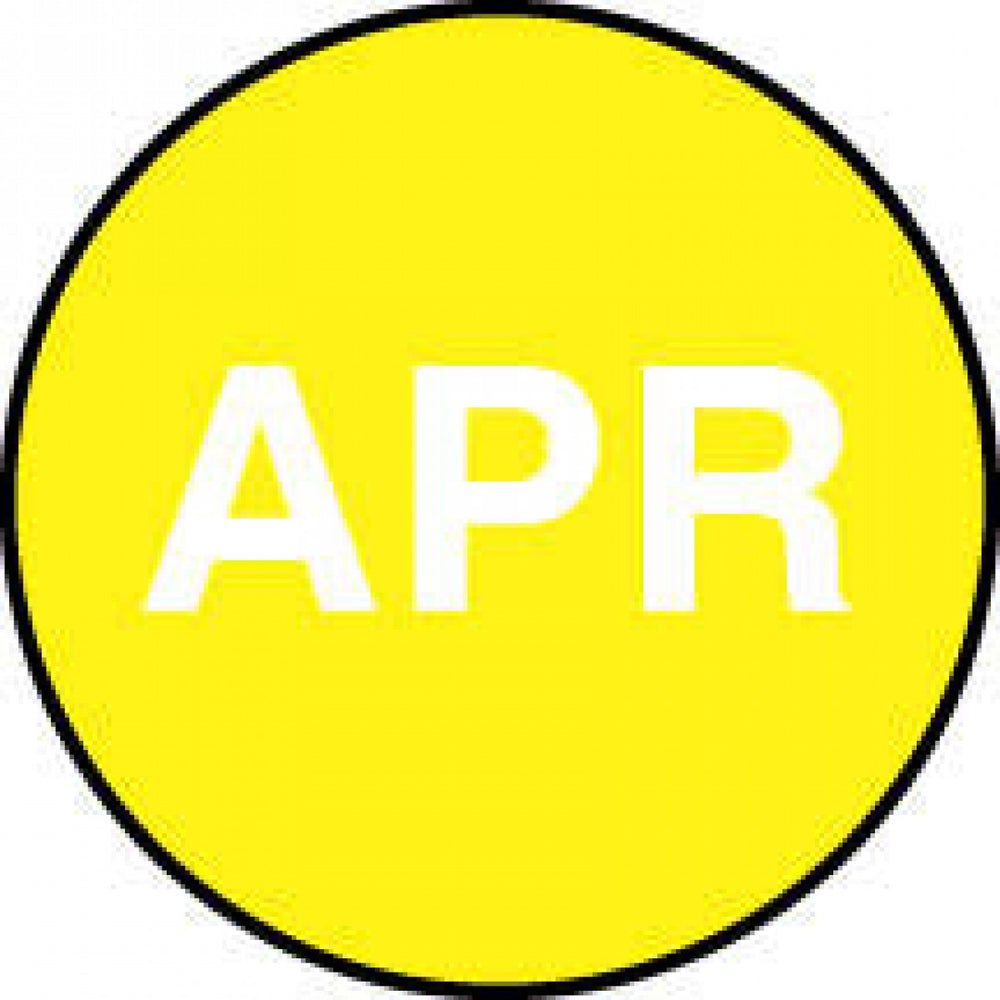 Label Paper Permanent Apr Yellow 1000 Per Roll — Grayline Medical