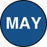Label Paper Permanent May Dark Blue 1000 Per Roll