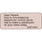 Label Paper Permanent Dear Patient Due 2 1/4" X 7/8" Tan 1000 Per Roll