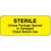 Label Paper Permanent Sterile Unless 2 1/4" X 7/8" Yellow 1000 Per Roll