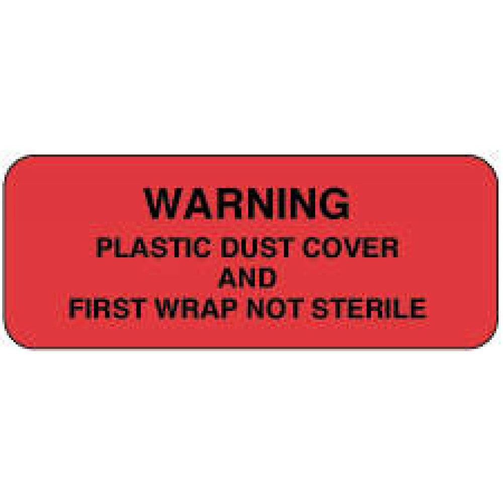 Label Paper Permanent Warning Plastic Dust 2 1/4
