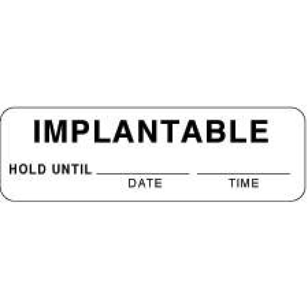 Label Paper Permanent Implantable Hold 2 7/8" X 7/8" White 1000 Per Roll