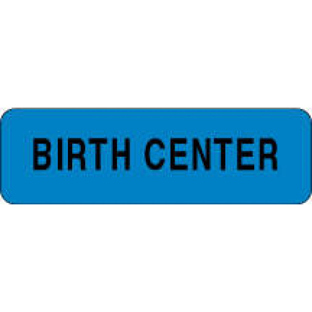 Label Paper Permanent Birth Center 2 7/8" X 7/8" Blue 1000 Per Roll