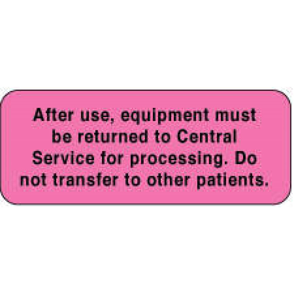 Label Paper Removable After Use, Equipment 2 1/4" X 7/8" Fl. Pink 1000 Per Roll