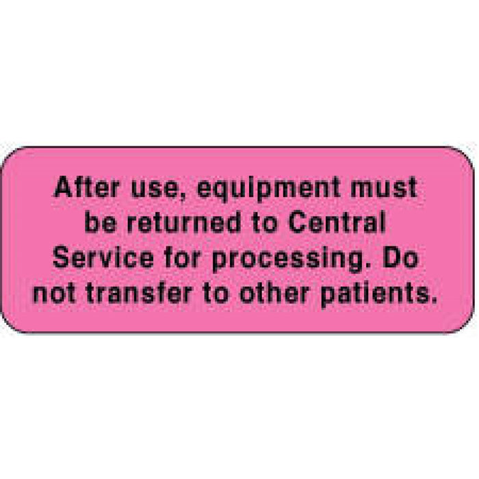 Label Paper Removable After Use, Equipment 2 1/4" X 7/8" Fl. Pink 1000 Per Roll