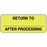 Label Paper Removable Return To 2 1/4" X 7/8" Fl. Yellow 1000 Per Roll