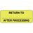 Label Paper Removable Return To 2 1/4" X 7/8" Fl. Yellow 1000 Per Roll