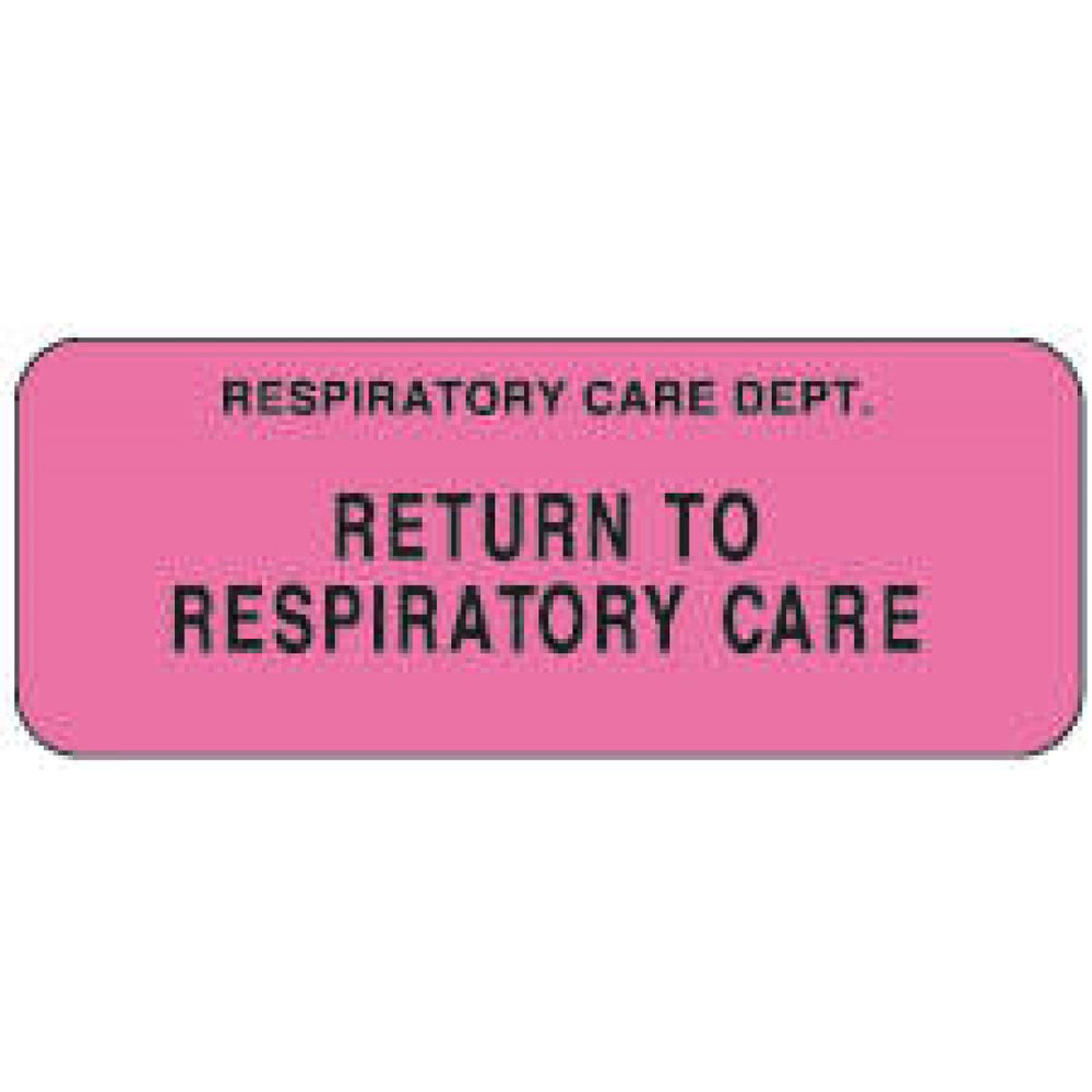 Label Paper Permanent Respiratory Care 2 1/4" X 7/8" Fl. Pink 1000 Per Roll