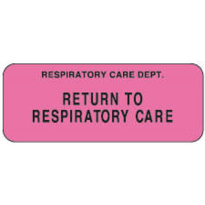 Label Paper Permanent Respiratory Care 2 1/4" X 7/8" Fl. Pink 1000 Per Roll