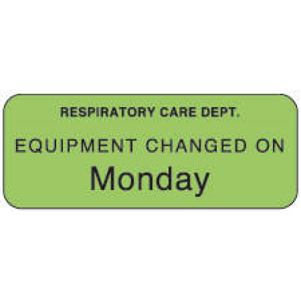Label Paper Permanent Respiratory Care Dept 2 1/4" X 7/8" Fl. Green 1000 Per Roll
