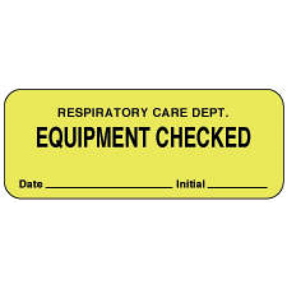 Label Paper Permanent Respiratory Care 2 1/4" X 7/8" Fl. Yellow 1000 Per Roll