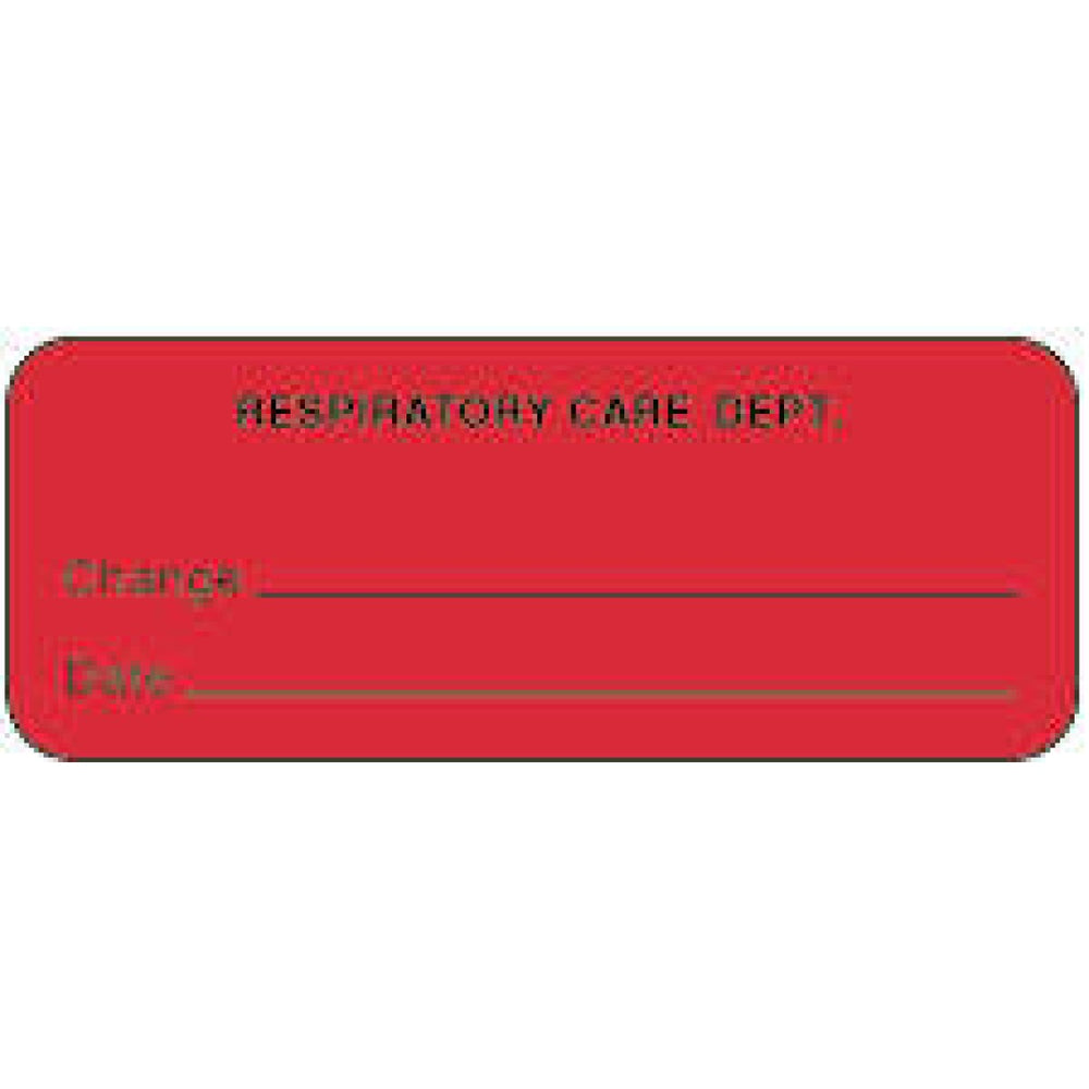 Label Paper Permanent Respiratory Care 2 1/4" X 7/8" Fl. Red 1000 Per Roll