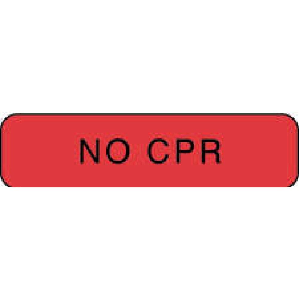 Label Paper Permanent No Cpr 1 1/4" X 3/8" Fl. Red 1000 Per Roll