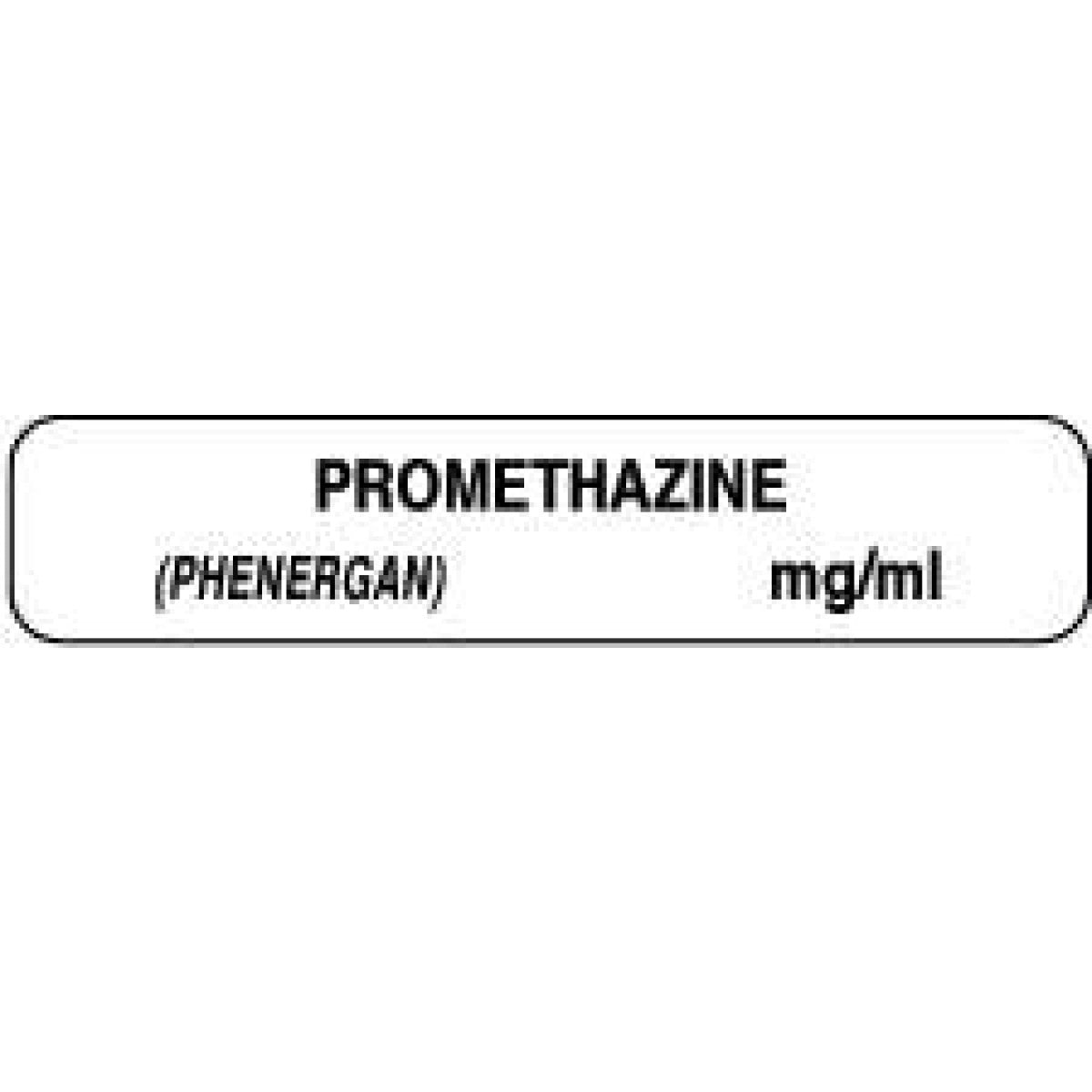 Anesthesia Label (Paper, Permanent) Promethazine 1 1/2