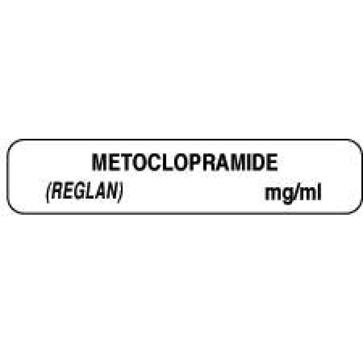 Template Reglan Anesthesia Label (Paper, Permanent) Metoclopramide (Reglan) 1 1/2