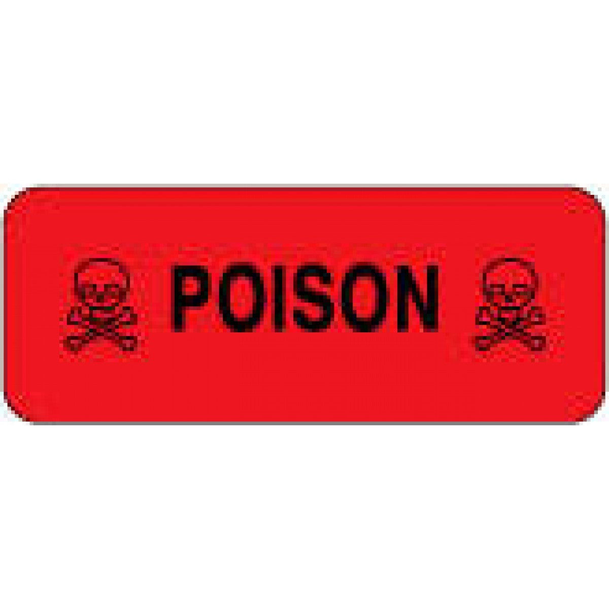 Poison Tag Hazard Label (Paper, Permanent) Poison 2 1/4