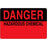 Label Paper Permanent Danger Hazardous 1 1/2" Core 4" X 2 5/8" Fl. Red And Black 500 Per Roll