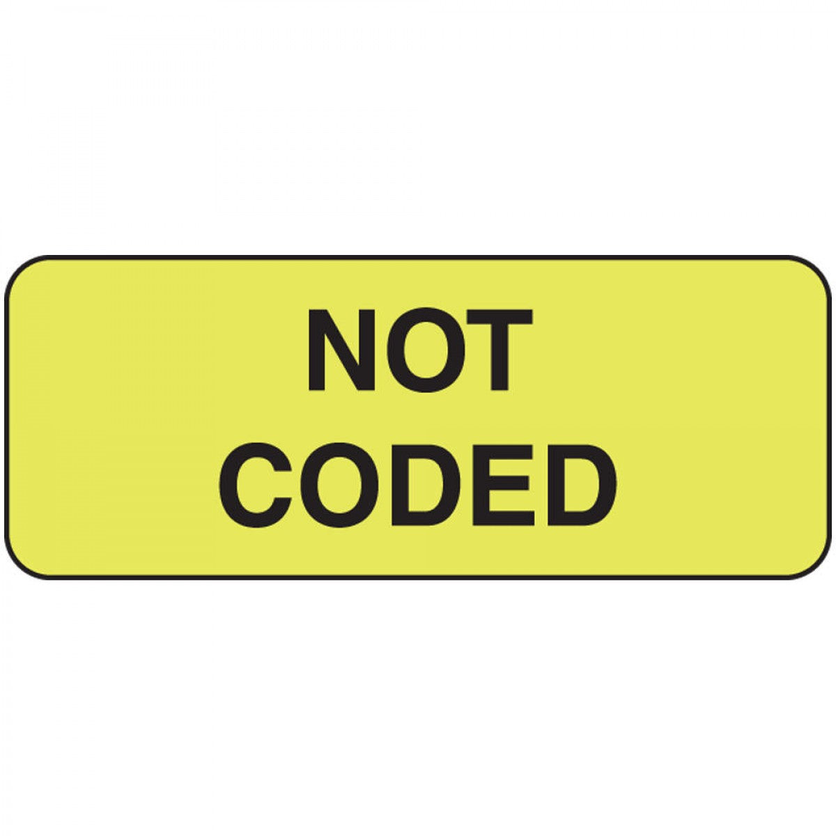 Label Paper Removable Not Coded 2 1/4