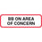 Label Paper Permanent Bb On Area Of Concern 1 1/4" X 3/8" White With Red 1000 Per Roll