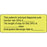 Label Paper Permanent This Patients 2 1/4" X 7/8" Fl. Yellow 1000 Per Roll