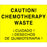 Label Paper Permanent Caution! Chemotherapy 10" X 8" Yellow 50 Per Package