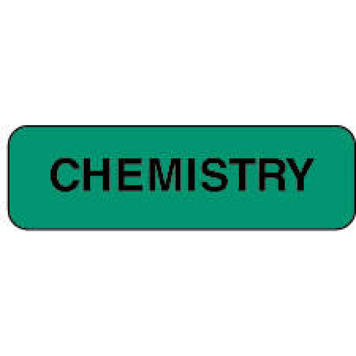 Label Paper Permanent Chemistry 1 1/4" X 3/8" Green 1000 Per Roll