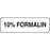 Label Paper Permanent 10% Formalin 1 1/4" X 3/8" White 1000 Per Roll