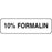 Label Paper Permanent 10% Formalin 1 1/4" X 3/8" White 1000 Per Roll