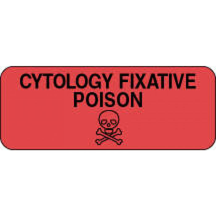 Label Paper Permanent Cytology Fixative 2 1/4" X 7/8" Fl. Red 1000 Per Roll