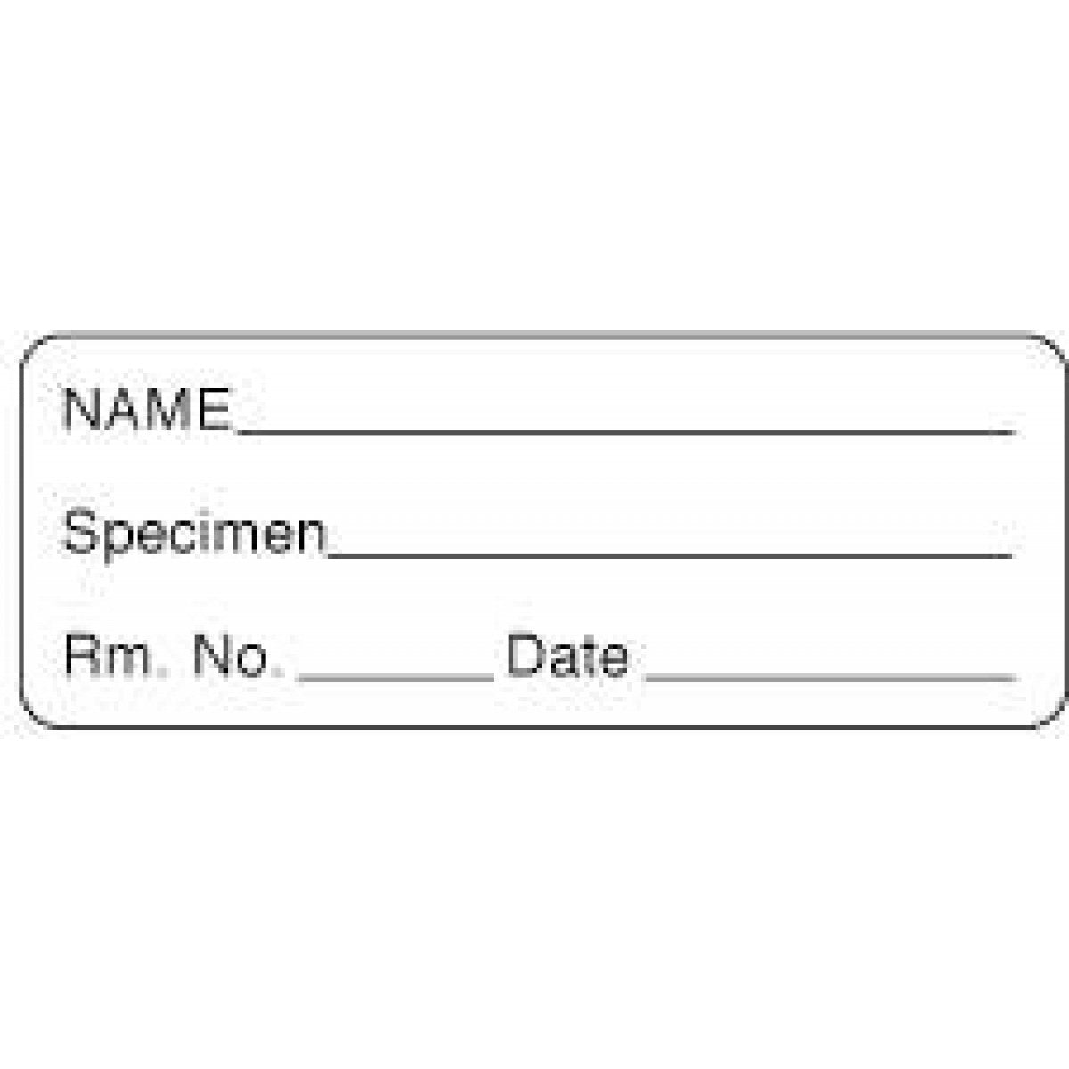 Lab Communication Label (Paper, Permanent) Name___ Specimen 2