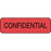 Label Paper Permanent Confidential 1 1/4" X 3/8" Fl. Red 1000 Per Roll
