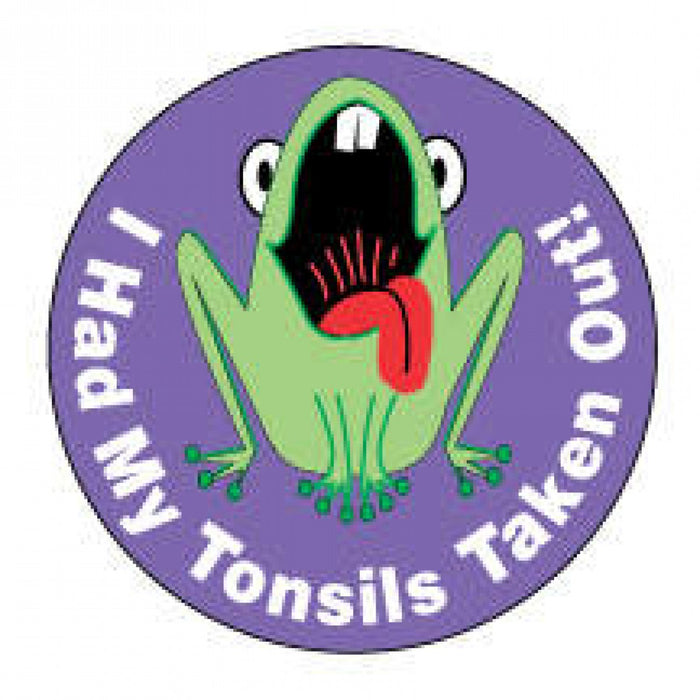 Label Pediatric Award Sticker Paper Permanent I Had My Tonsils Taken Purple 250 Per Roll