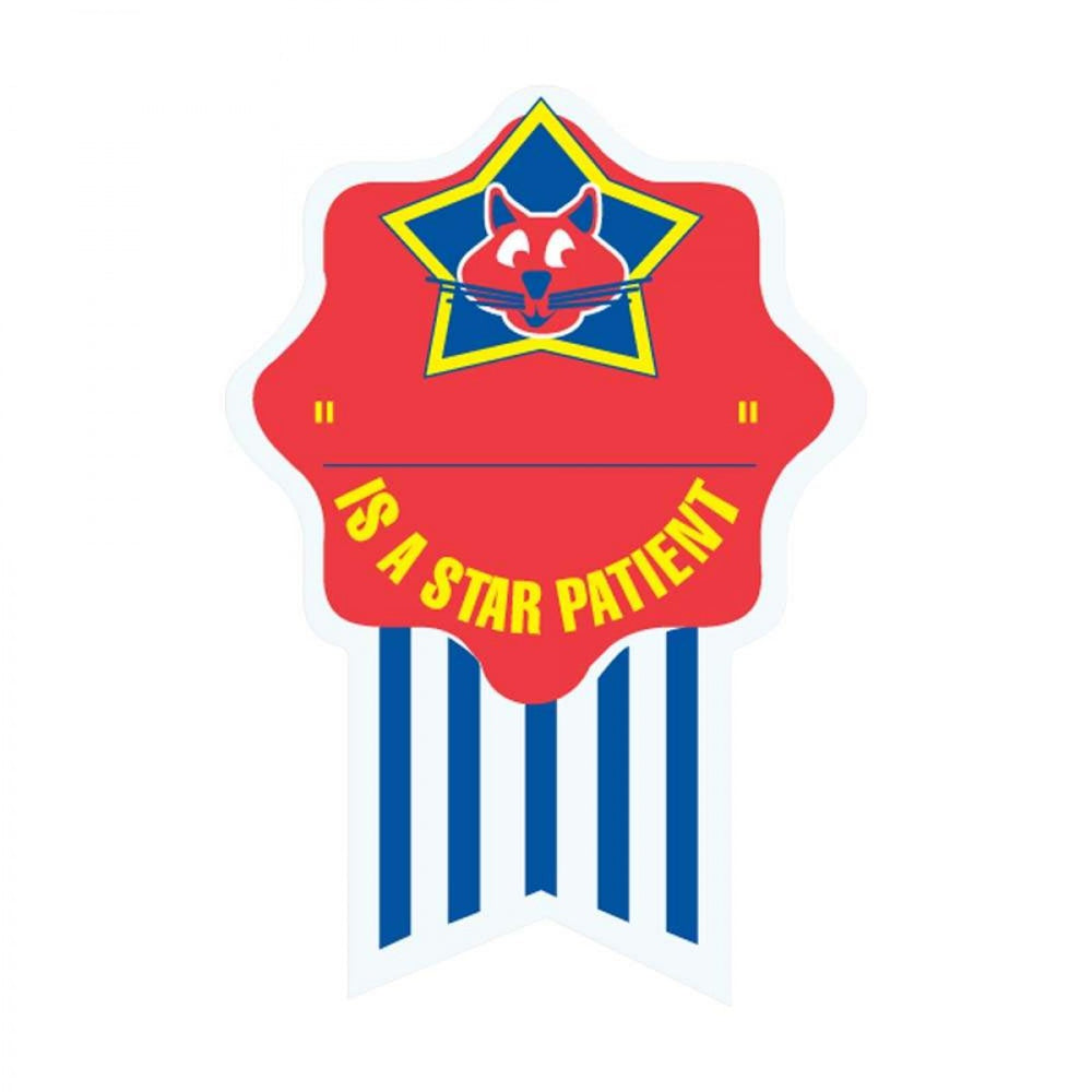 Label Pediatric Award Sticker Paper Permanent ___ Is A Star Patient Red 250 Per Roll