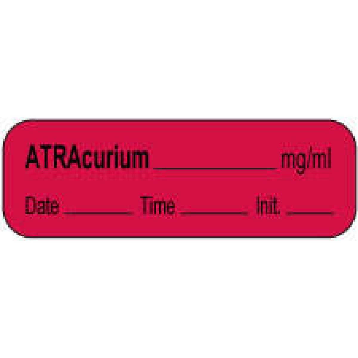 Anesthesia Label With Date, Time & Initial | Tall-Man Lettering (Paper ...